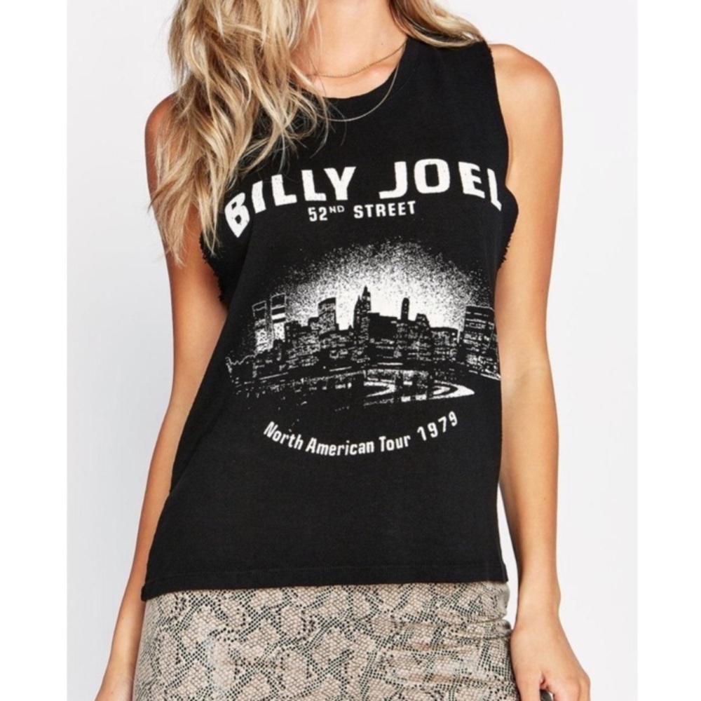 Daydreamer Billy Joel 52nd Street Cut Sleeve Muscle Tank Faded Black Size M